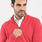 Men's Mock Neck Knit Pullover-MPLFSH-26