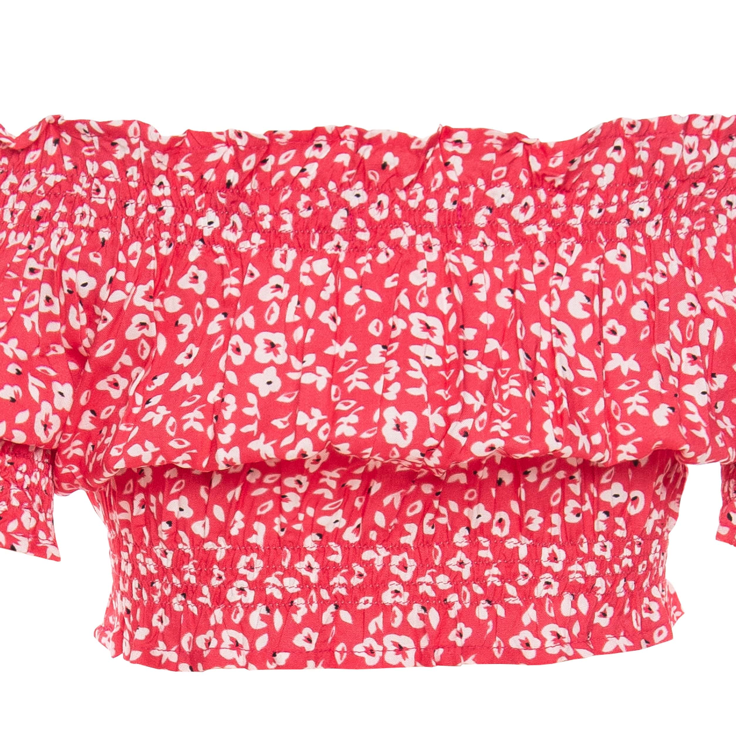 Girls Smoked Elastic Off Shoulder & Down Top - GBL-57S - nagahomme