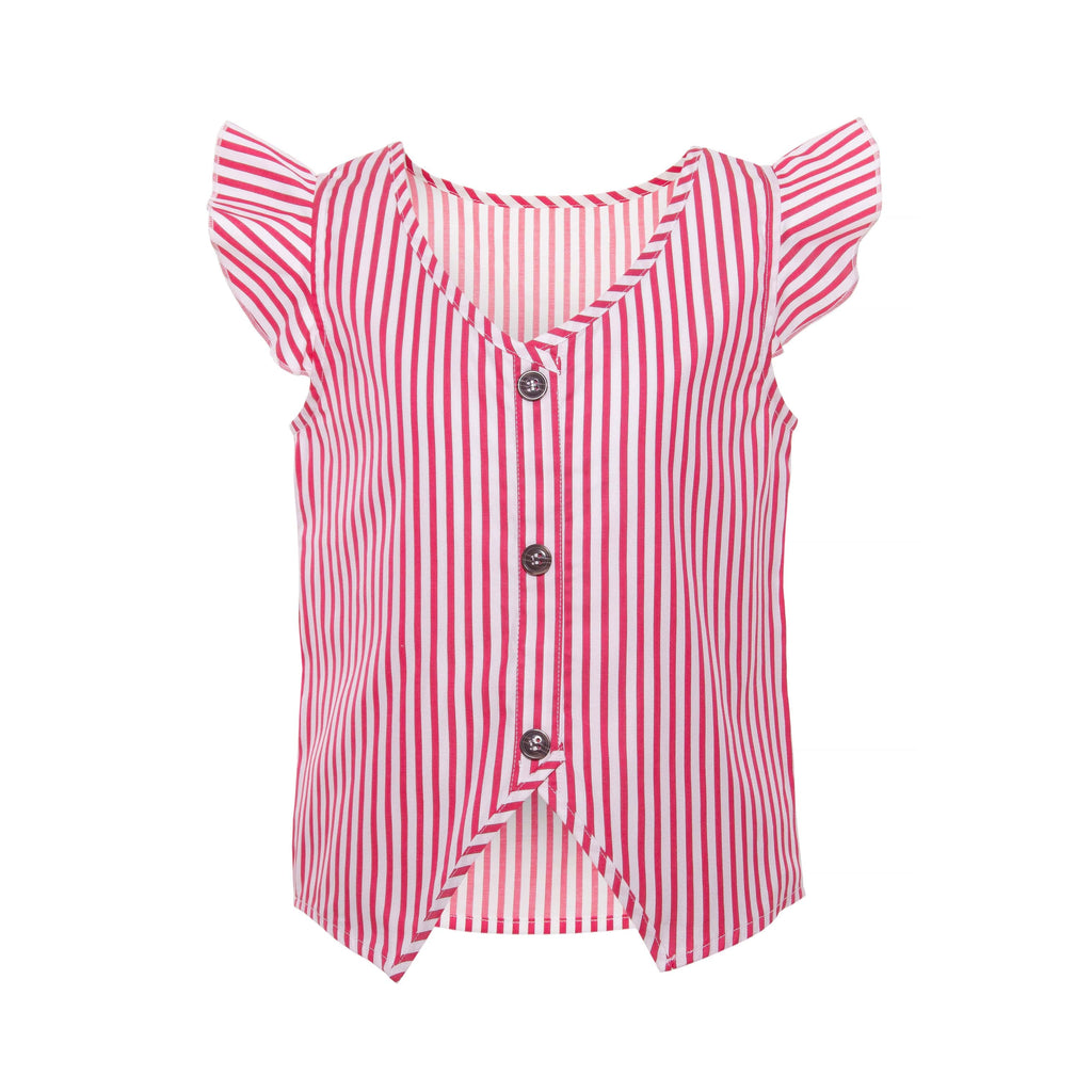 Girls sleevless blouse w/ back buttons(58) - nagahomme