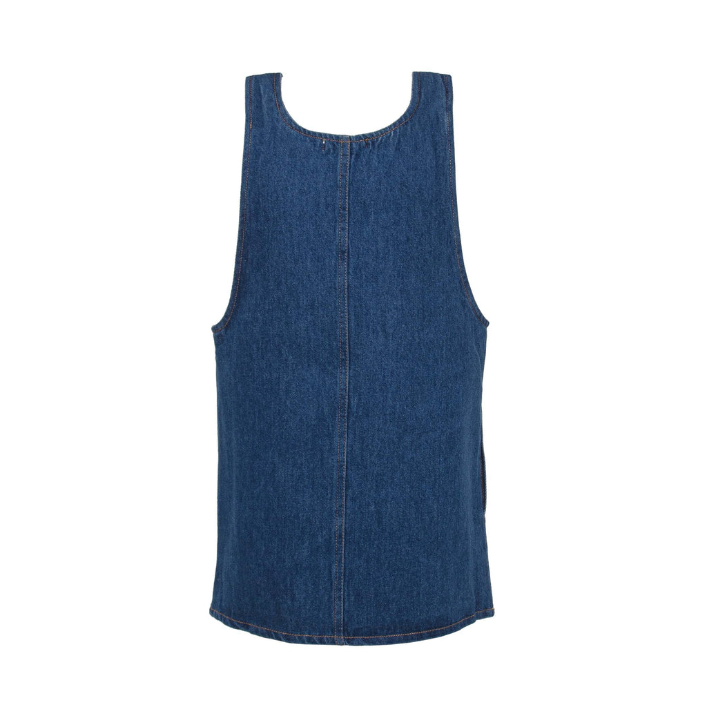 Girls Crewneck Vintage Overall Mini Dress with Pockets(gdr-47) - nagahomme