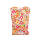 Girls Printed Twist Hem Tank Top - GTS-41S - nagahomme