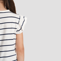 Off White Striped T-Shirt-GTS-44S