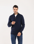 Men's Mock Neck Knit Pullover-MPLFSH-26
