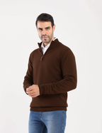 Men's Mock Neck Knit Pullover-MPLFSH-26
