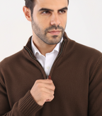 Men's Mock Neck Knit Pullover-MPLFSH-26