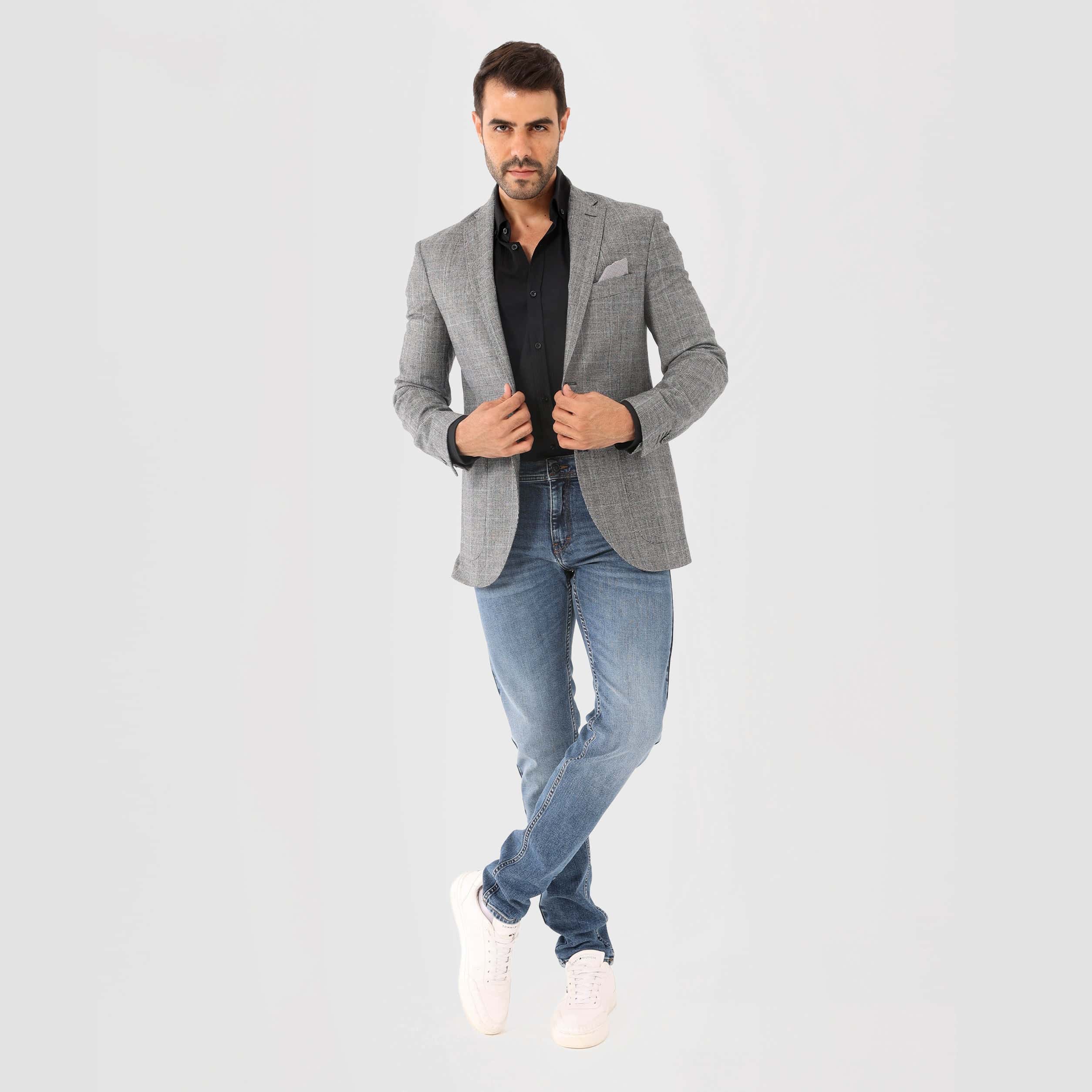 Black*Grey Blazer Jacket(363) – nagahomme