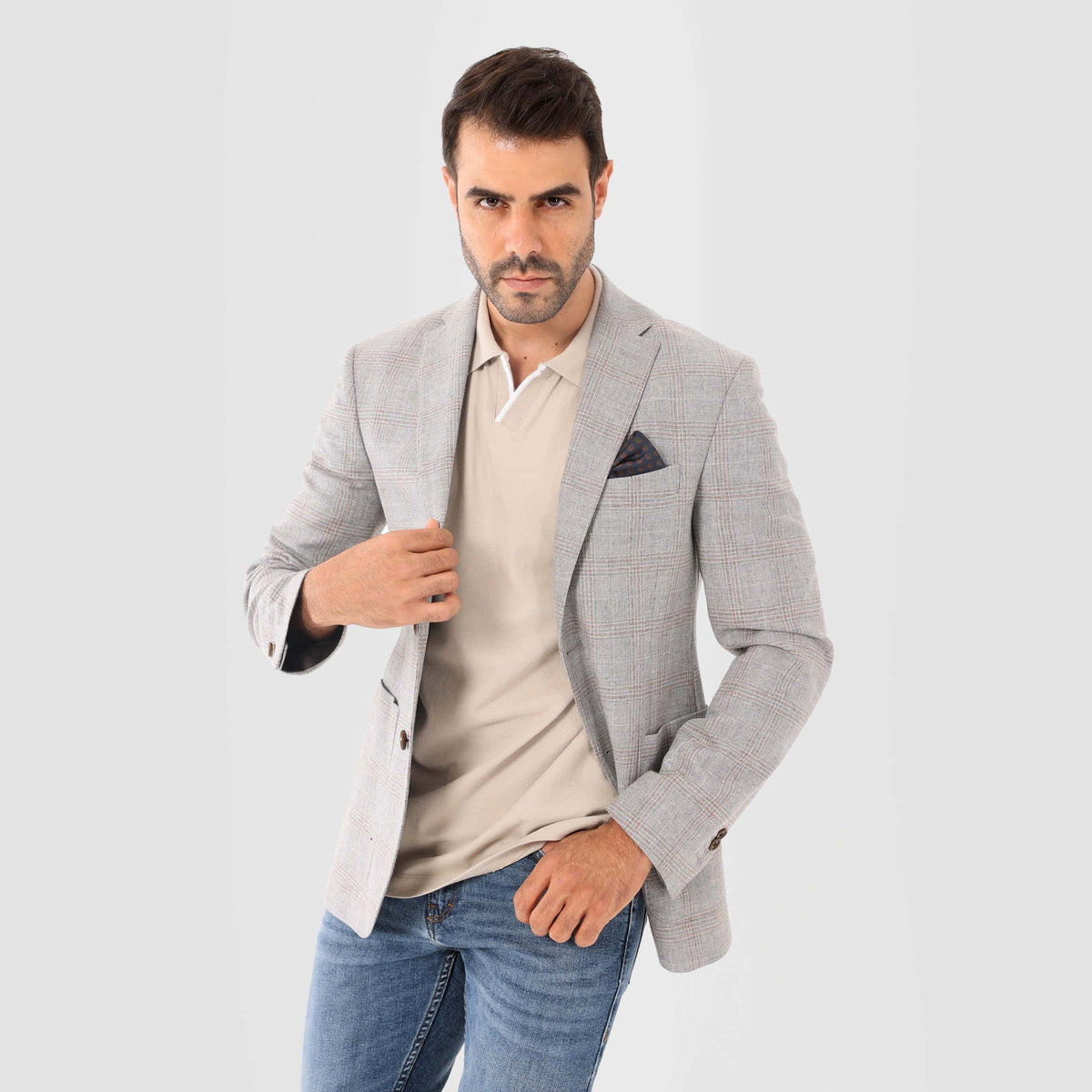 Checks chanee Blazer Jacket(365) - nagahomme Main image