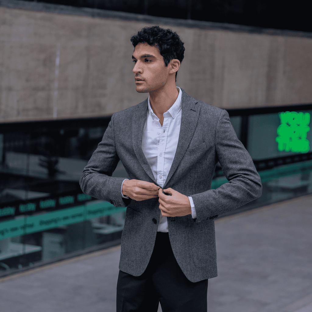 Dark Grey Blazer Jacket(393) - nagahomme