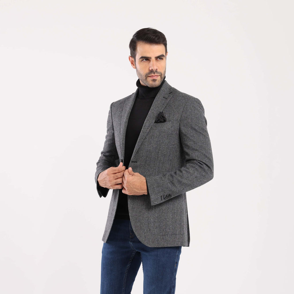 Dark Grey Blazer Jacket(393) - nagahomme
