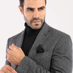 Dark Grey Blazer Jacket(393) - nagahomme