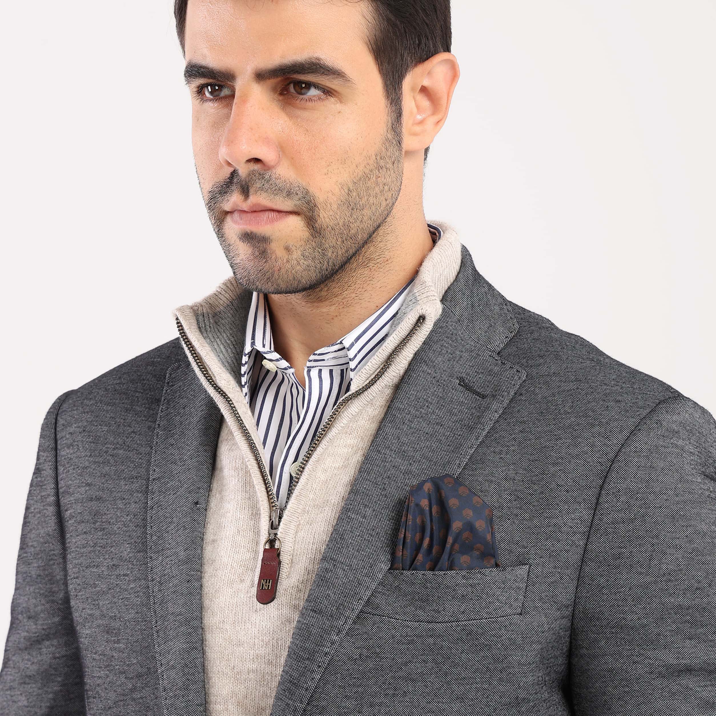 Charcoal chanee Blazer Jacket(395) Secondary image