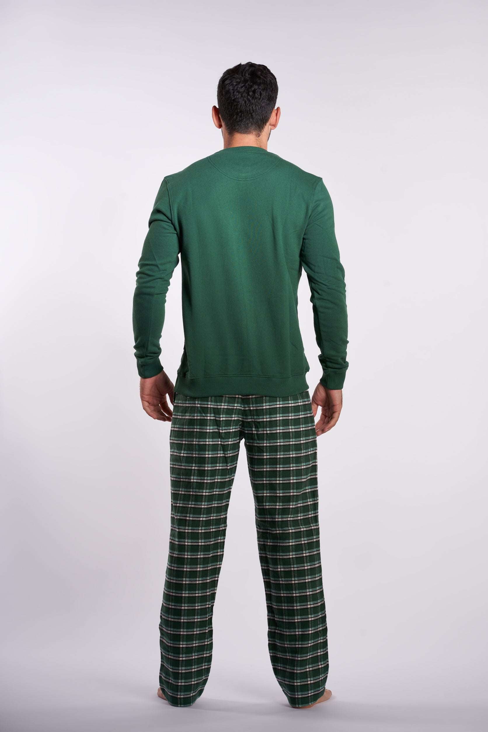 Green 2-piece men's pajama(mpjl114)