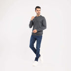 Charcoal chanee Pullover Polo Cable Long Sleeve - MPLBSC-87 - nagahomme
