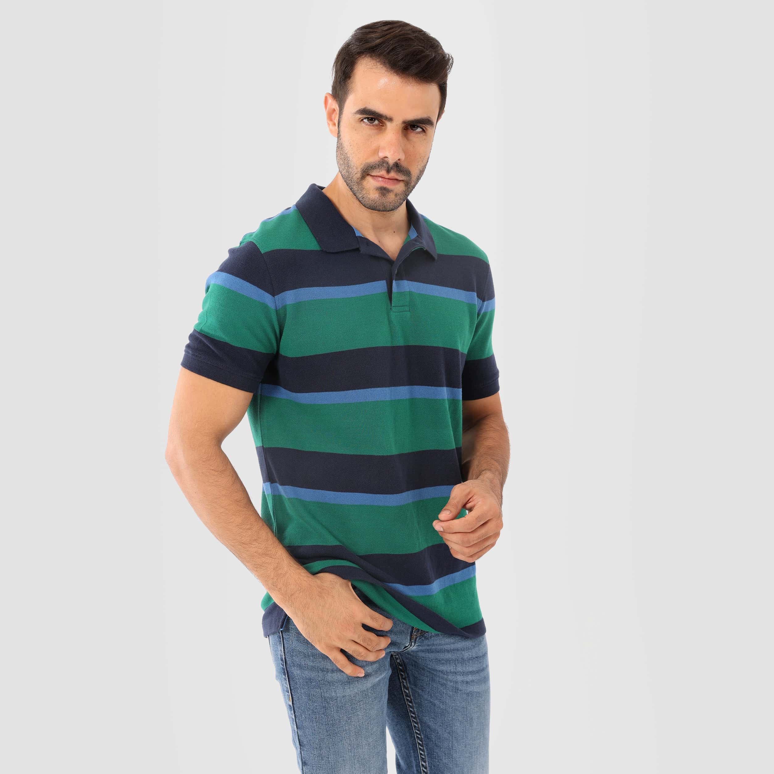 Men’s Stripes Polo - MPO-76 - nagahomme Main image