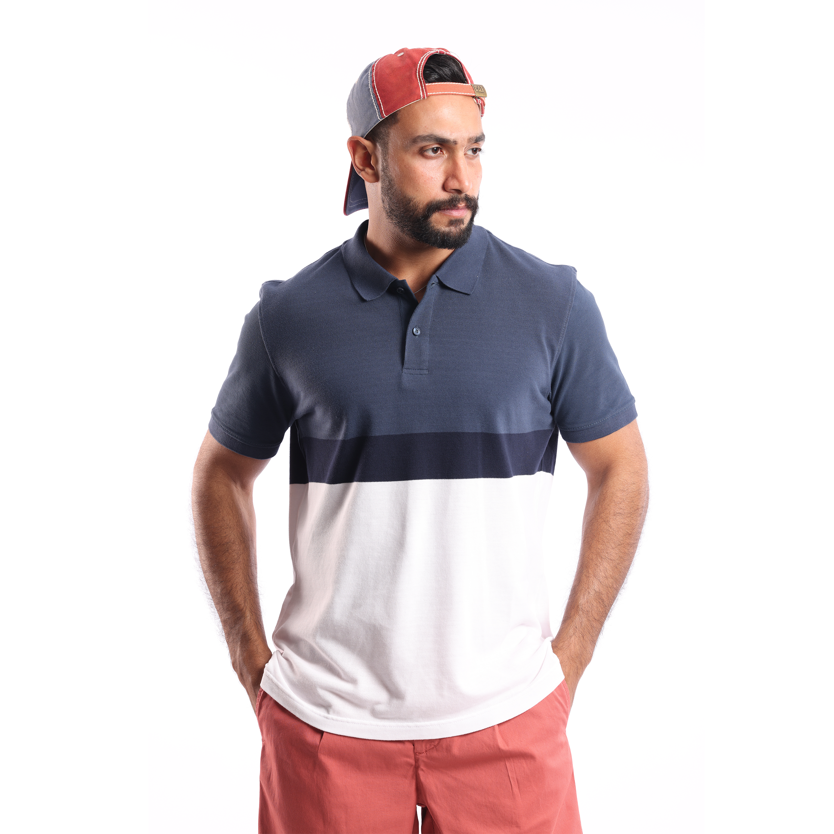 Navy Plain Short Sleeves Polo - MPO116s - nagahomme Main image