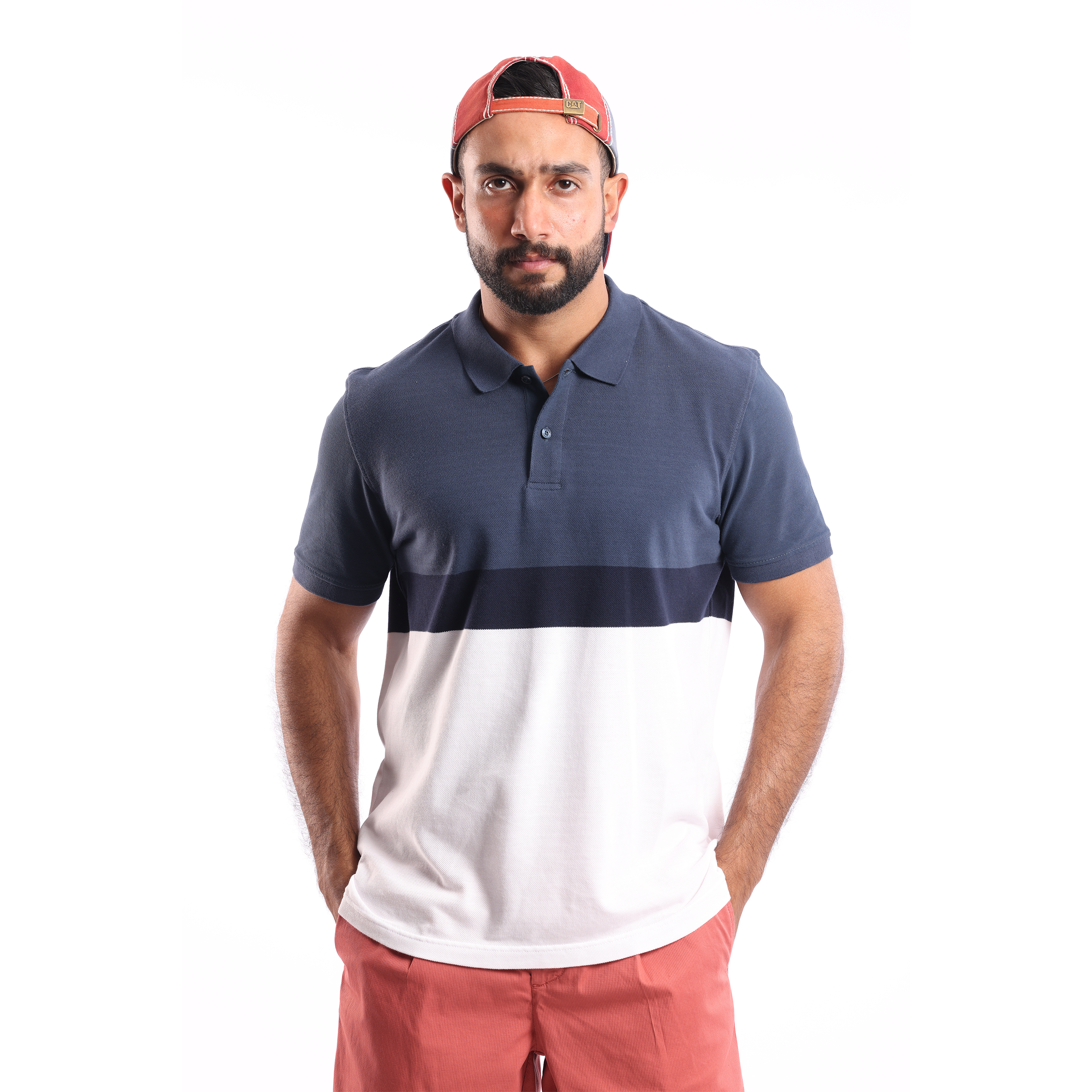 Navy Plain Short Sleeves Polo - MPO116s Secondary image