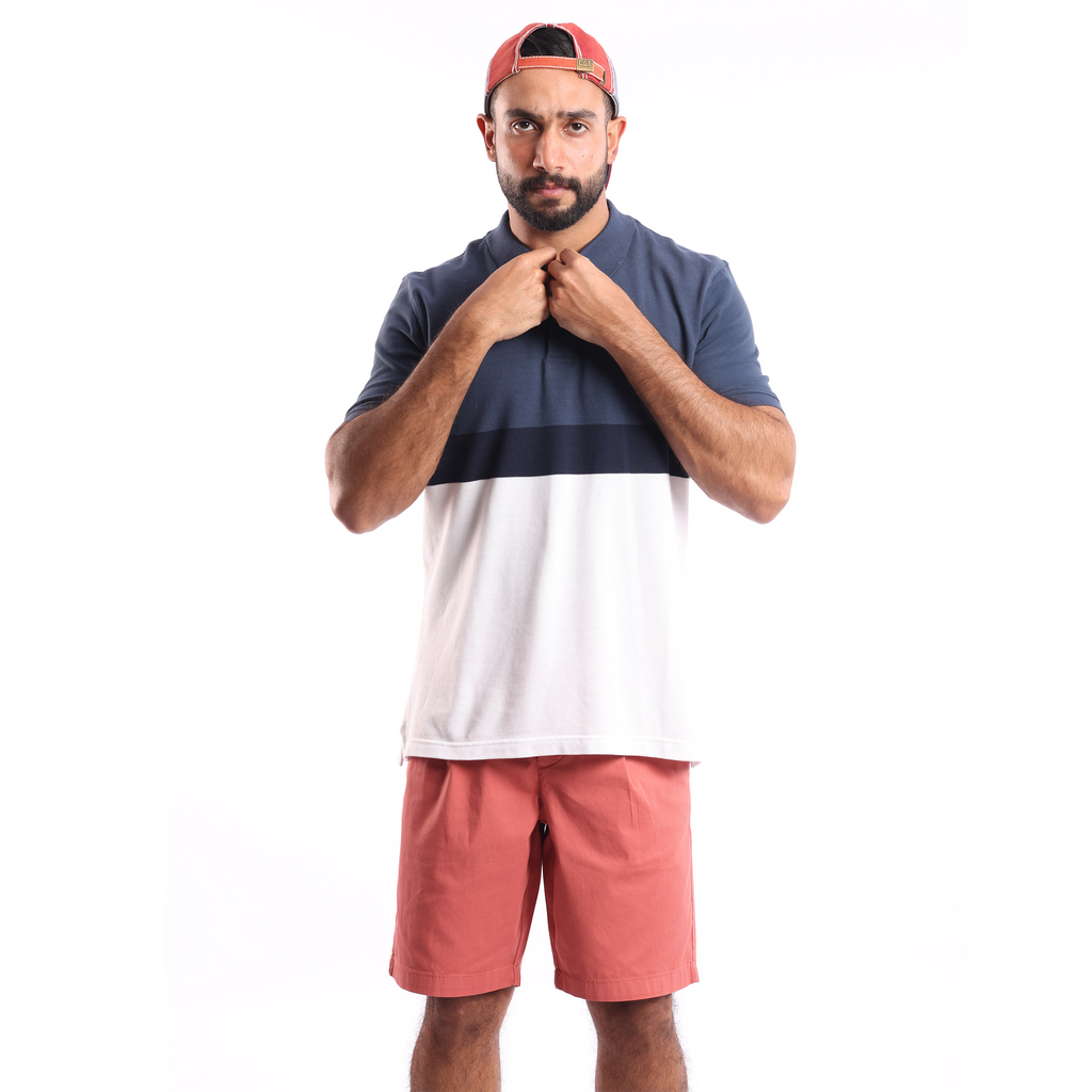 Navy Plain Short Sleeves Polo - MPO116s - nagahomme