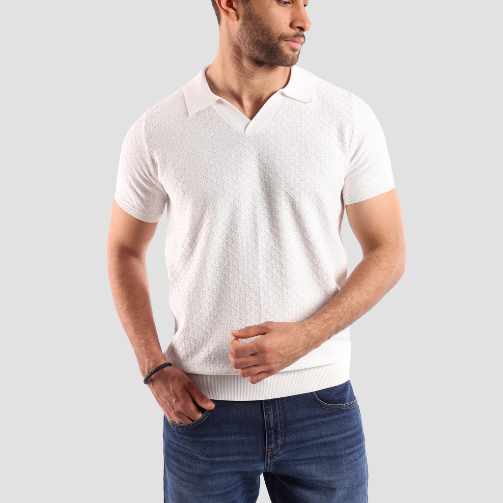 OFF White Plain Short Sleeves Polo - MPO131s - nagahomme