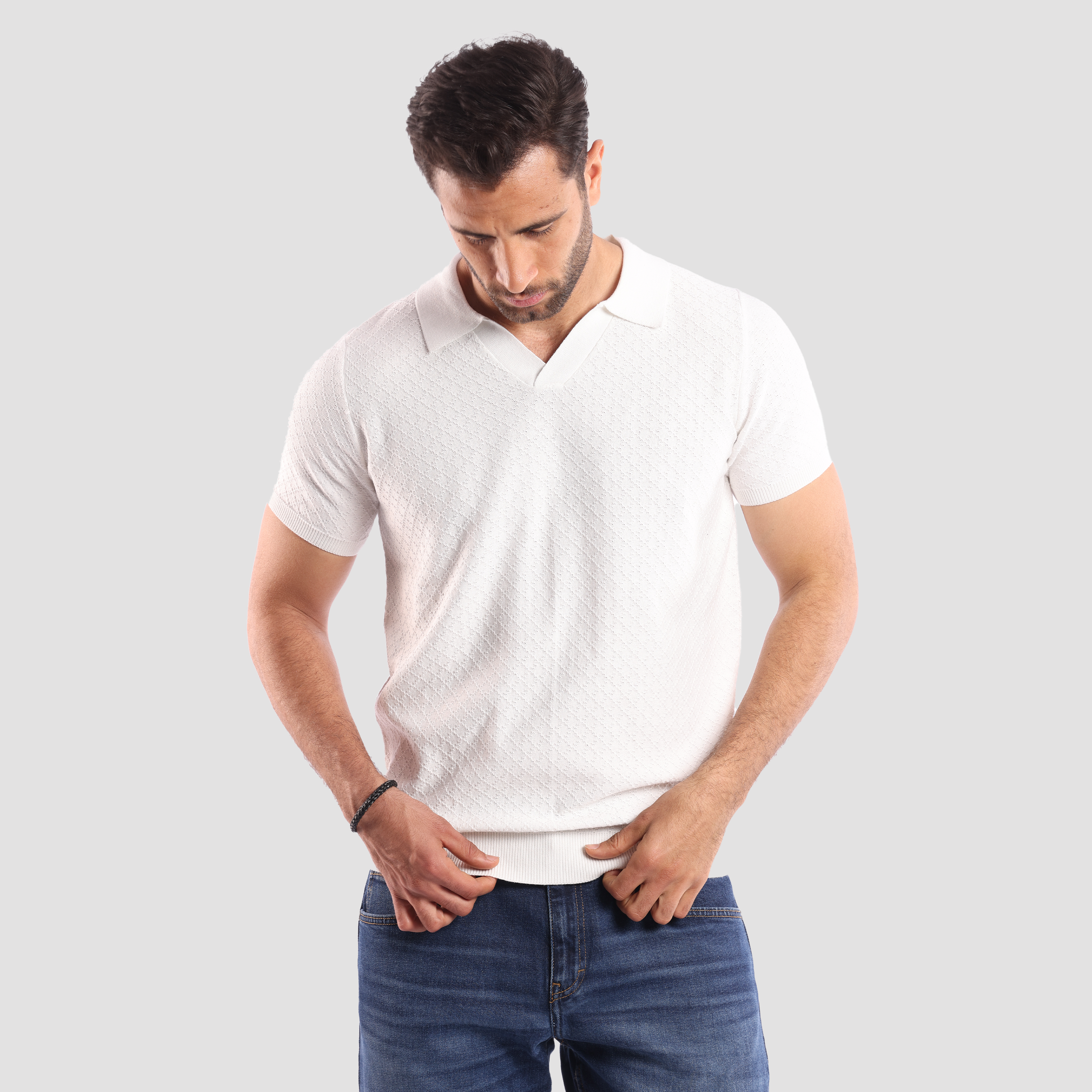 OFF White Plain Short Sleeves Polo - MPO131s - nagahomme