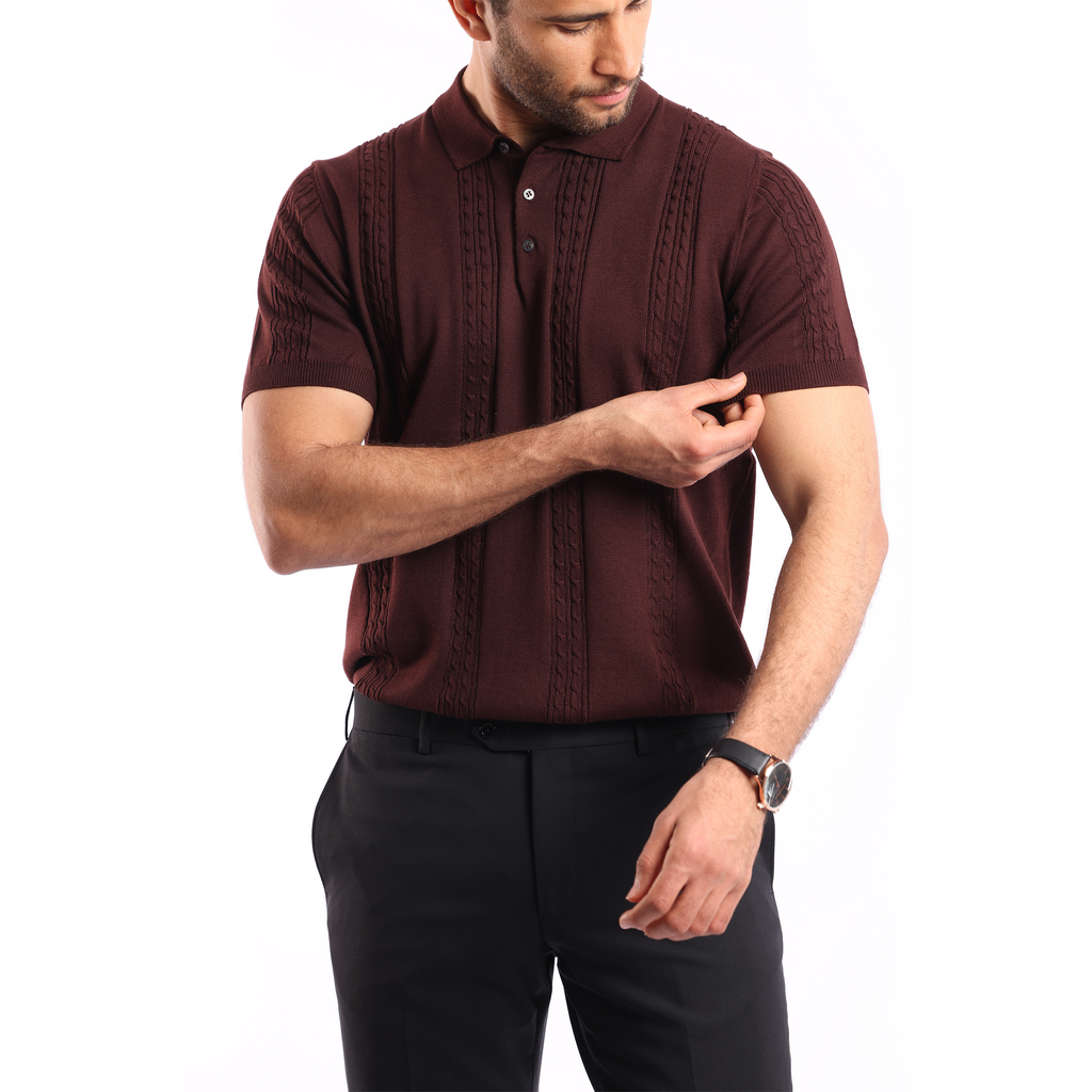 Bordeaux Short Sleeves Polo - MPO130s - nagahomme