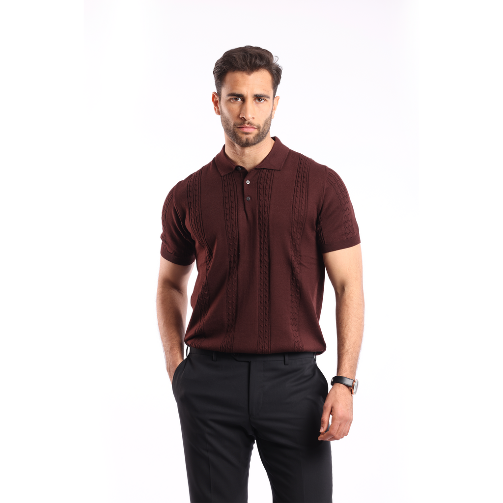 Bordeaux Short Sleeves Polo - MPO130s - nagahomme
