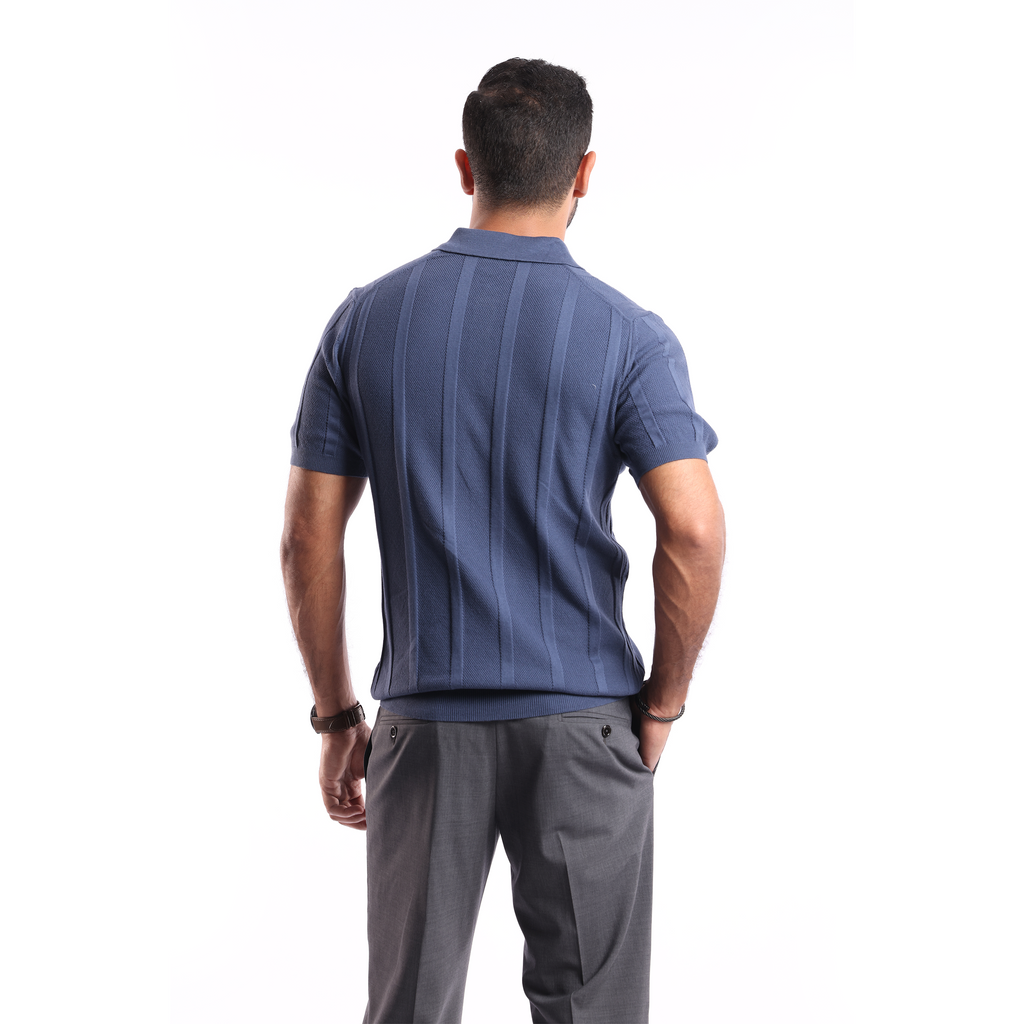 Indigo Short Sleeves Polo - MPO132 - nagahomme