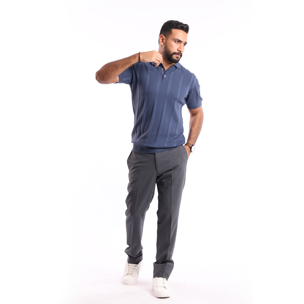 Indigo Short Sleeves Polo - MPO132 - nagahomme