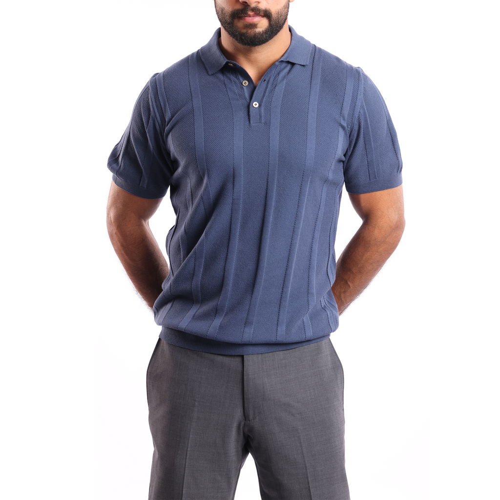 Indigo Short Sleeves Polo - MPO132 - nagahomme