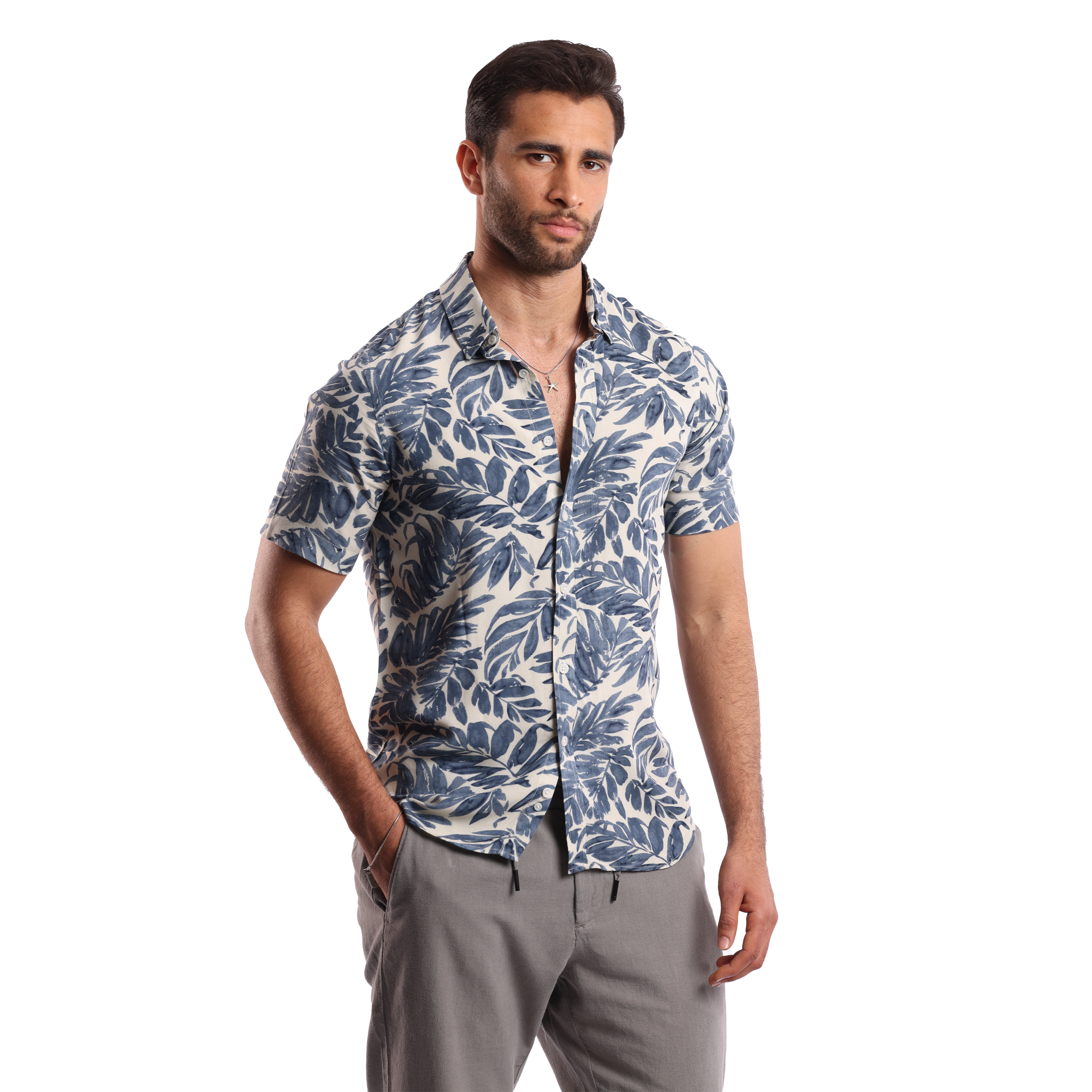 Printed Casual Modern Fit Shirt - MSH063 - nagahomme Main image