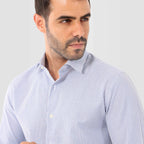 White*Light Blue Classic Shirt - MSH956 - Naga Homme