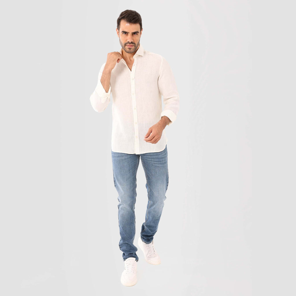 Off White Linen Shirt(995) - nagahomme