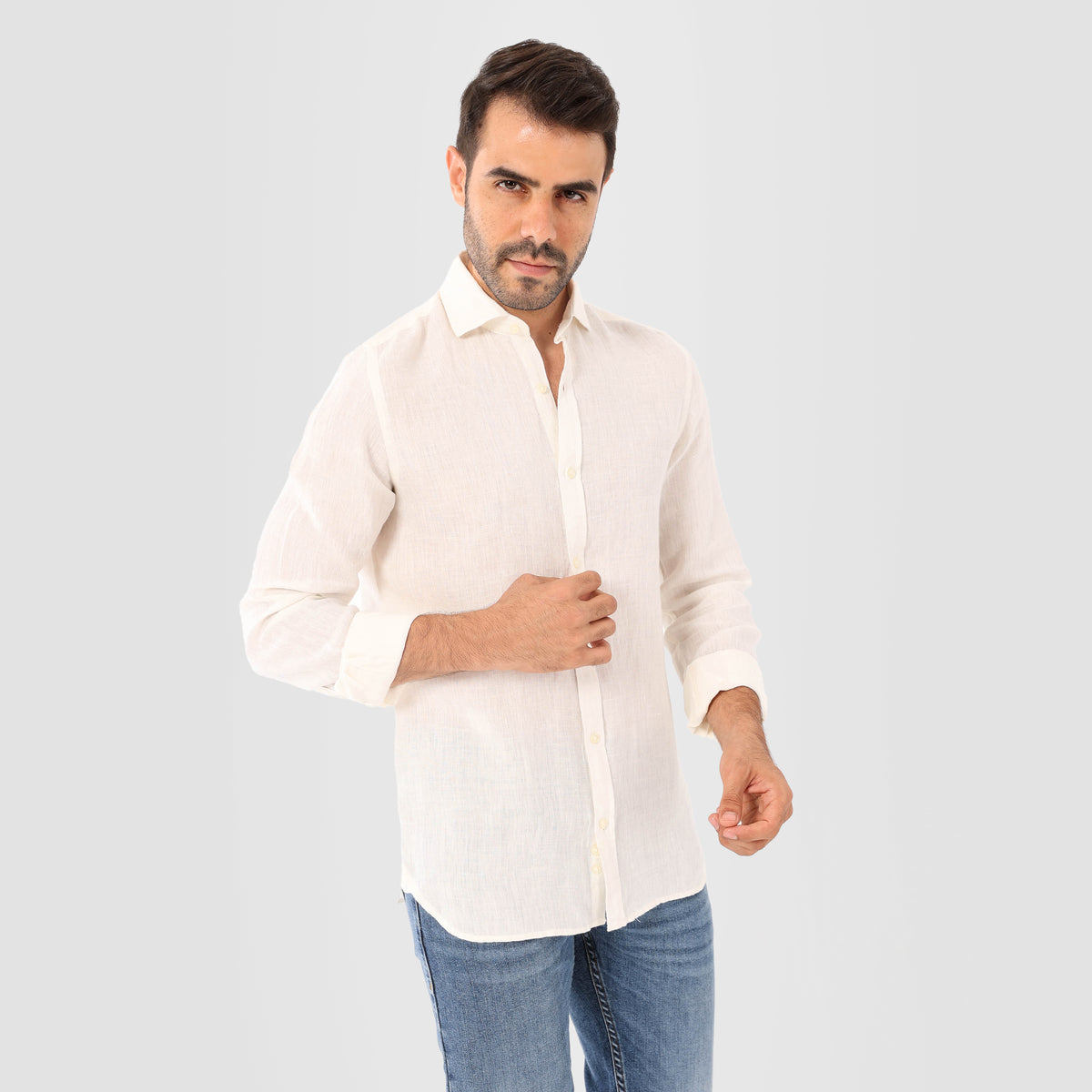 Off White Linen Shirt(995)