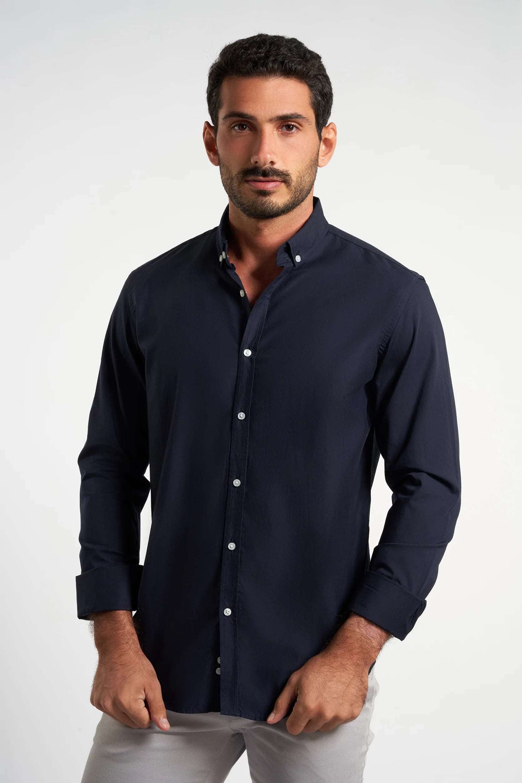 Dark Navy Blue Casual Cotton shirt(735)