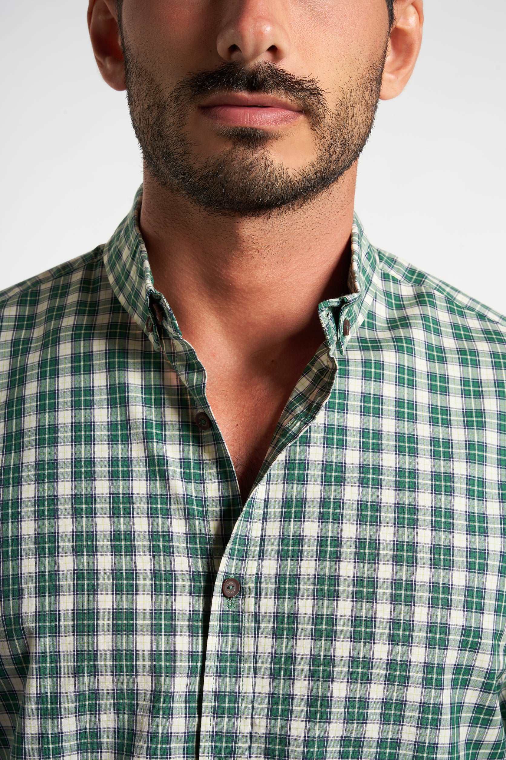 Green Checks Cotton Shirt(539)