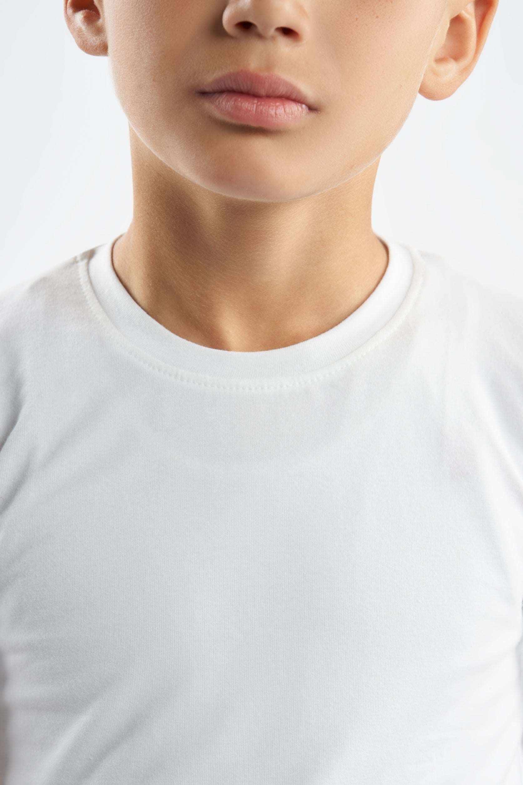 Boys Basic White Undershirt Secondary image