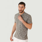 GREY CHANEE PRINTED Short Sleeves Polo(70) - nagahomme