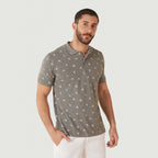 GREY CHANEE PRINTED Short Sleeves Polo(70) - nagahomme