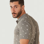 GREY CHANEE PRINTED Short Sleeves Polo(70) - nagahomme