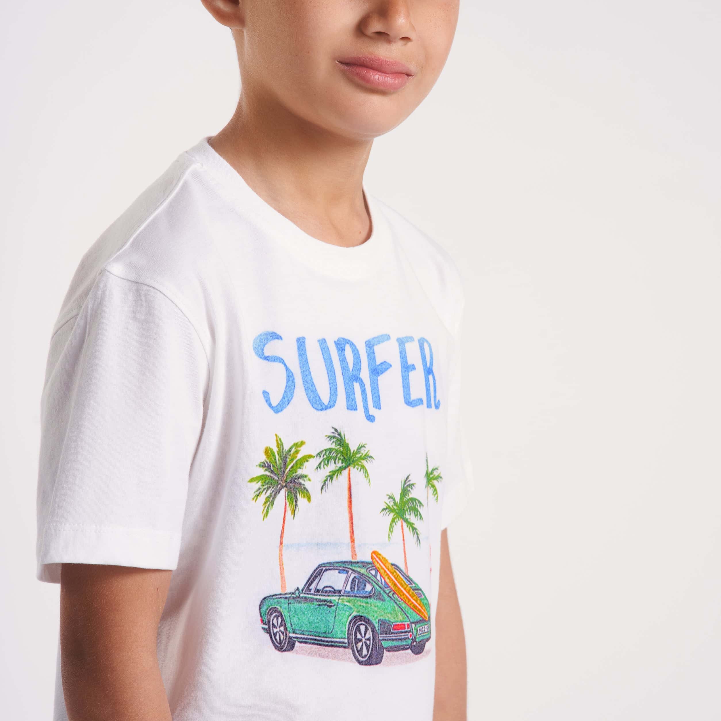 Boys Round neck Printed boys T-Shirts white(34) - nagahomme