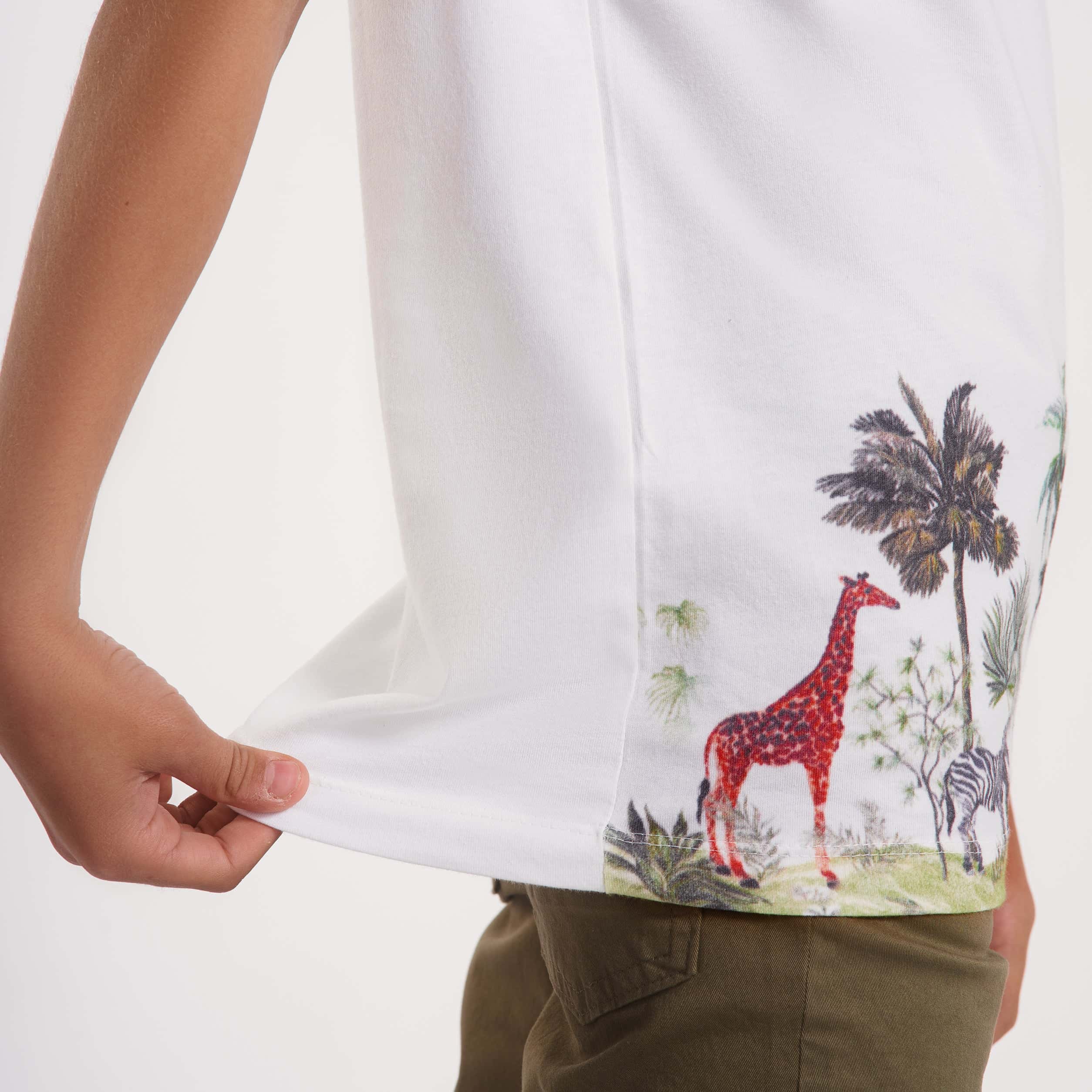 Boys Round neck jungle printed T-Shirt(29) Secondary image