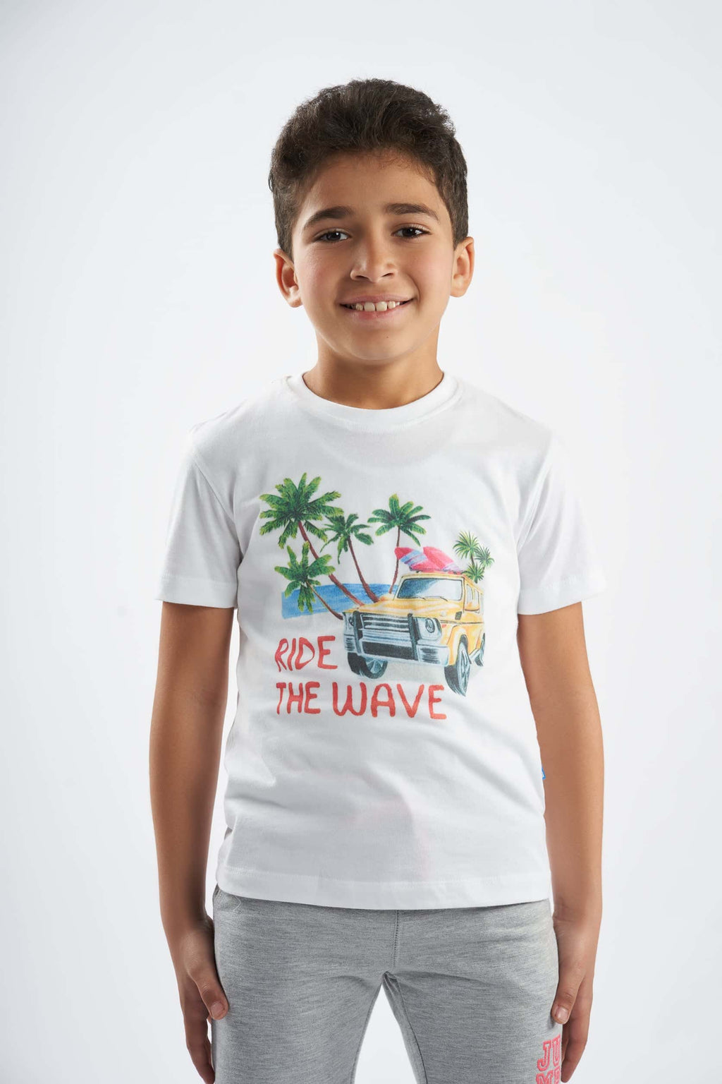 Boys Round neck Printed boys T-Shirts white(35) - nagahomme