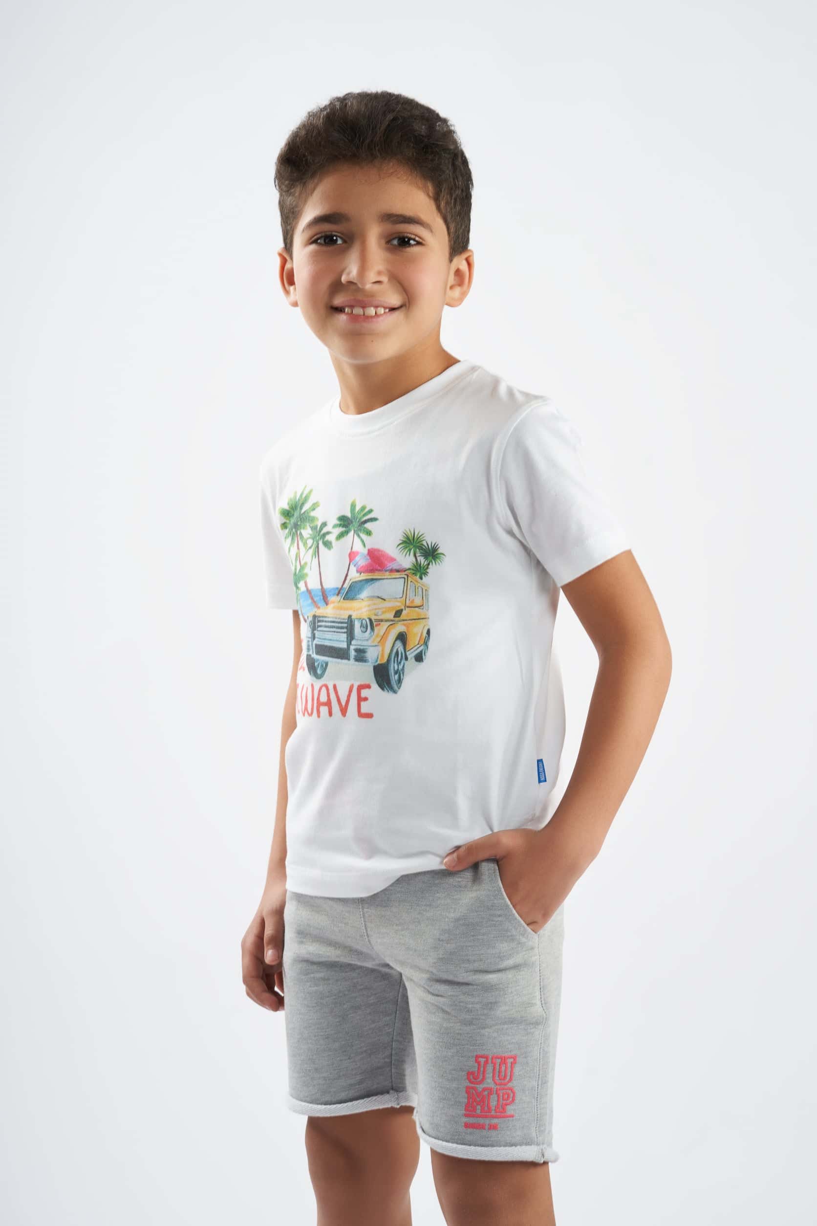 Boys Round neck Printed boys T-Shirts white(35) - nagahomme