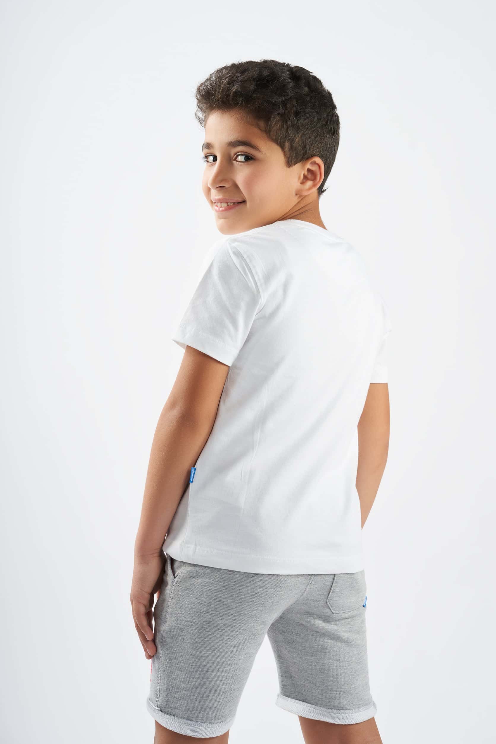 Boys Round neck Printed boys T-Shirts white(35) - nagahomme