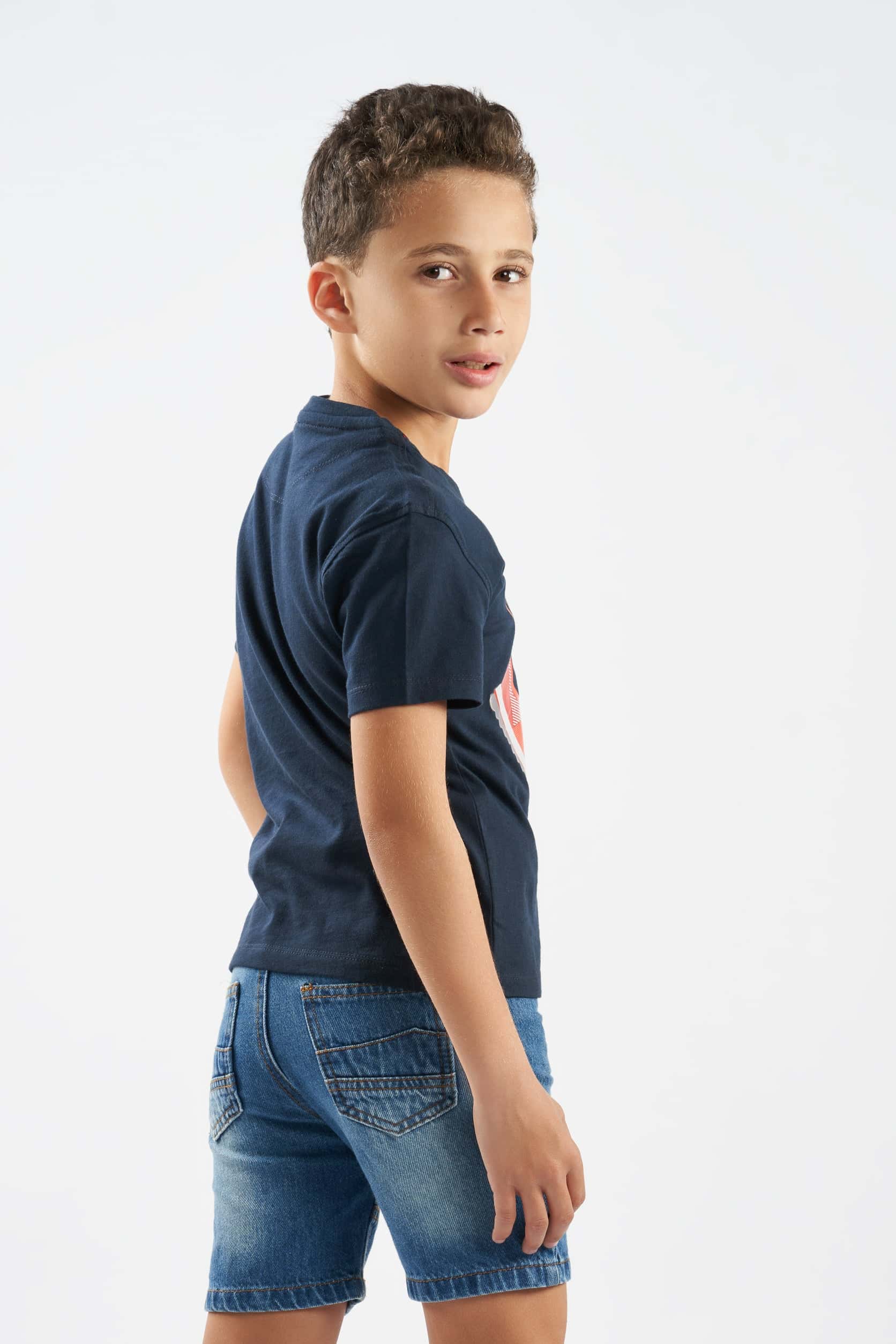 Boys V-neck Printed T-Shirts NAVY(23) - nagahomme