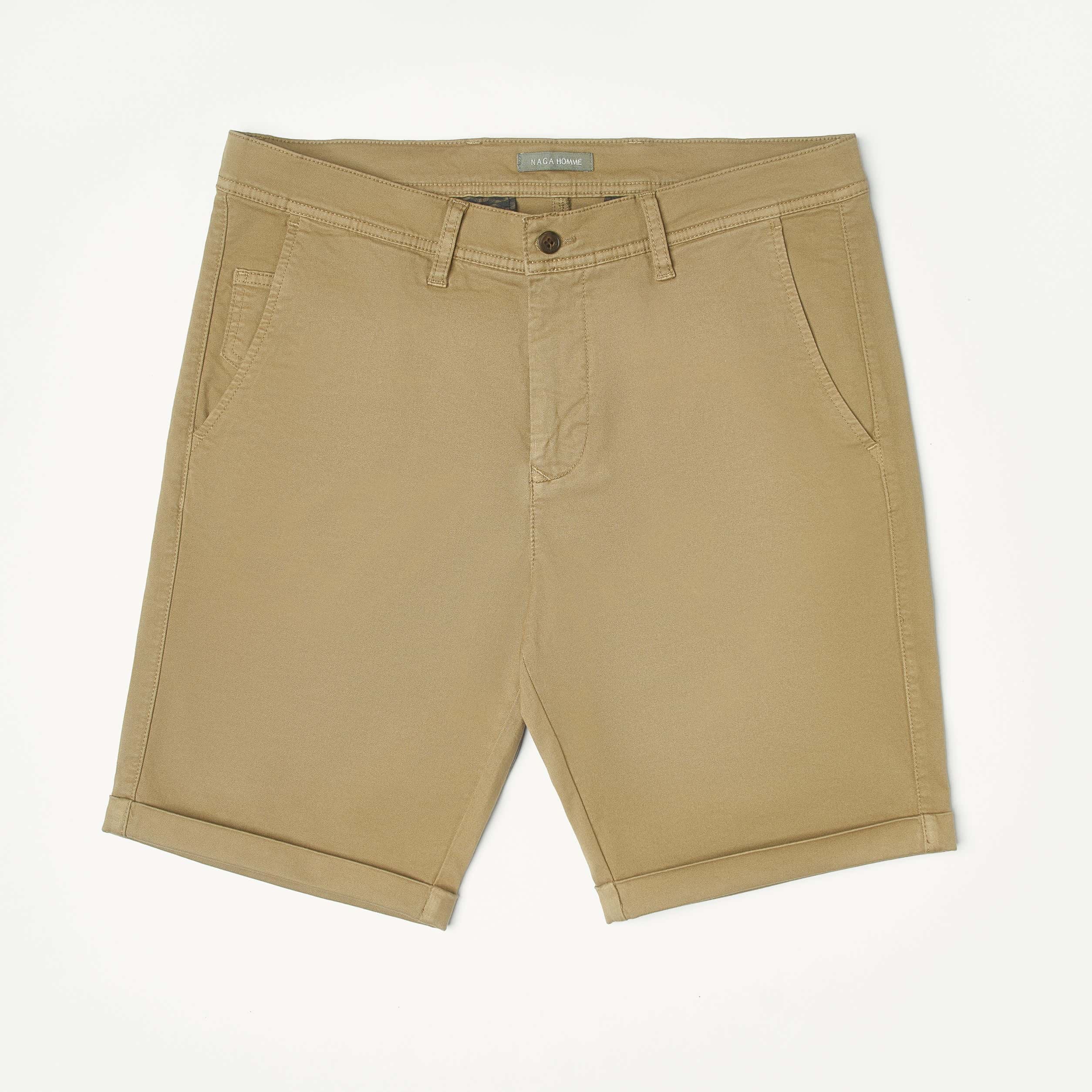 Beige Gabardine Shorts(39) - nagahomme