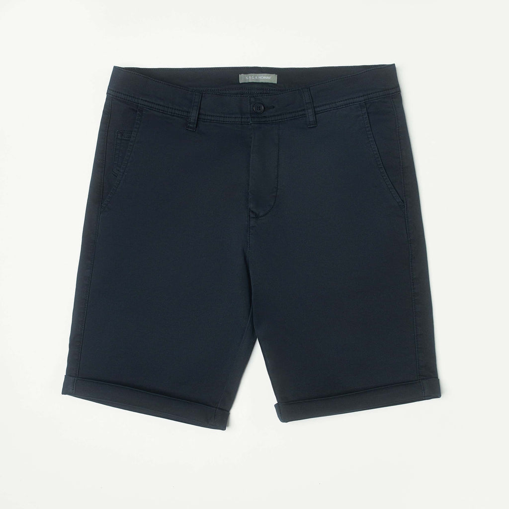 Navy Gabardine Shorts(39) - Naga Homme