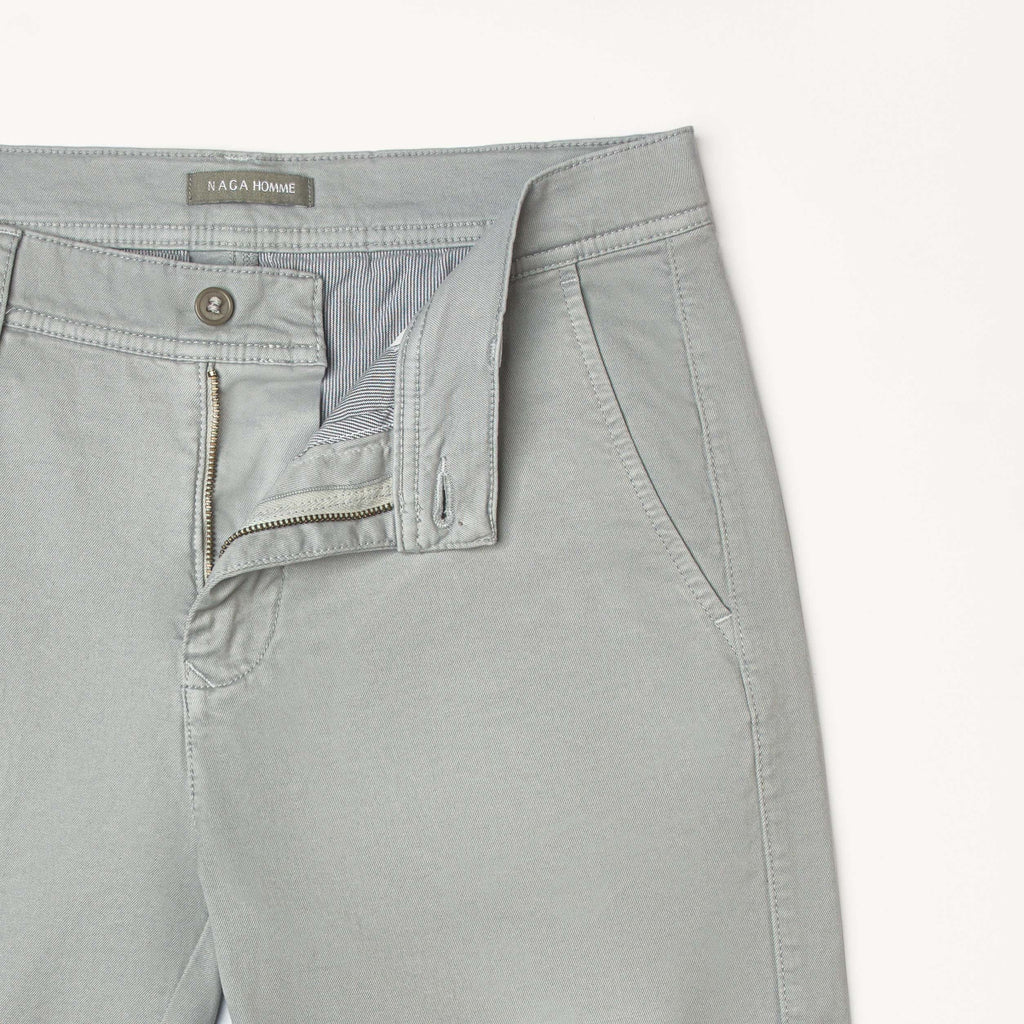 Grey Gabardine Shorts(39) - Naga Homme