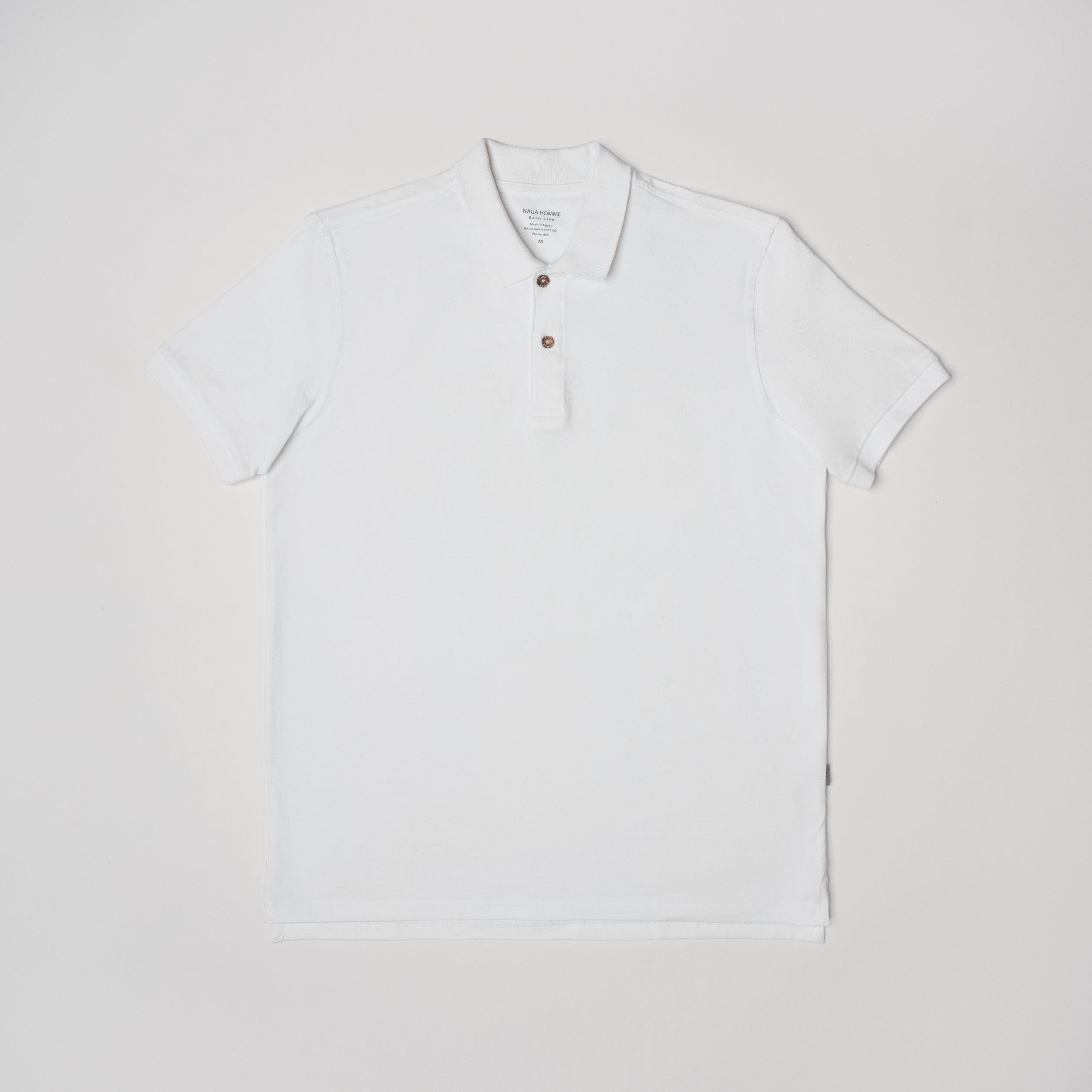 White Plain Short Sleeves Polo(01)