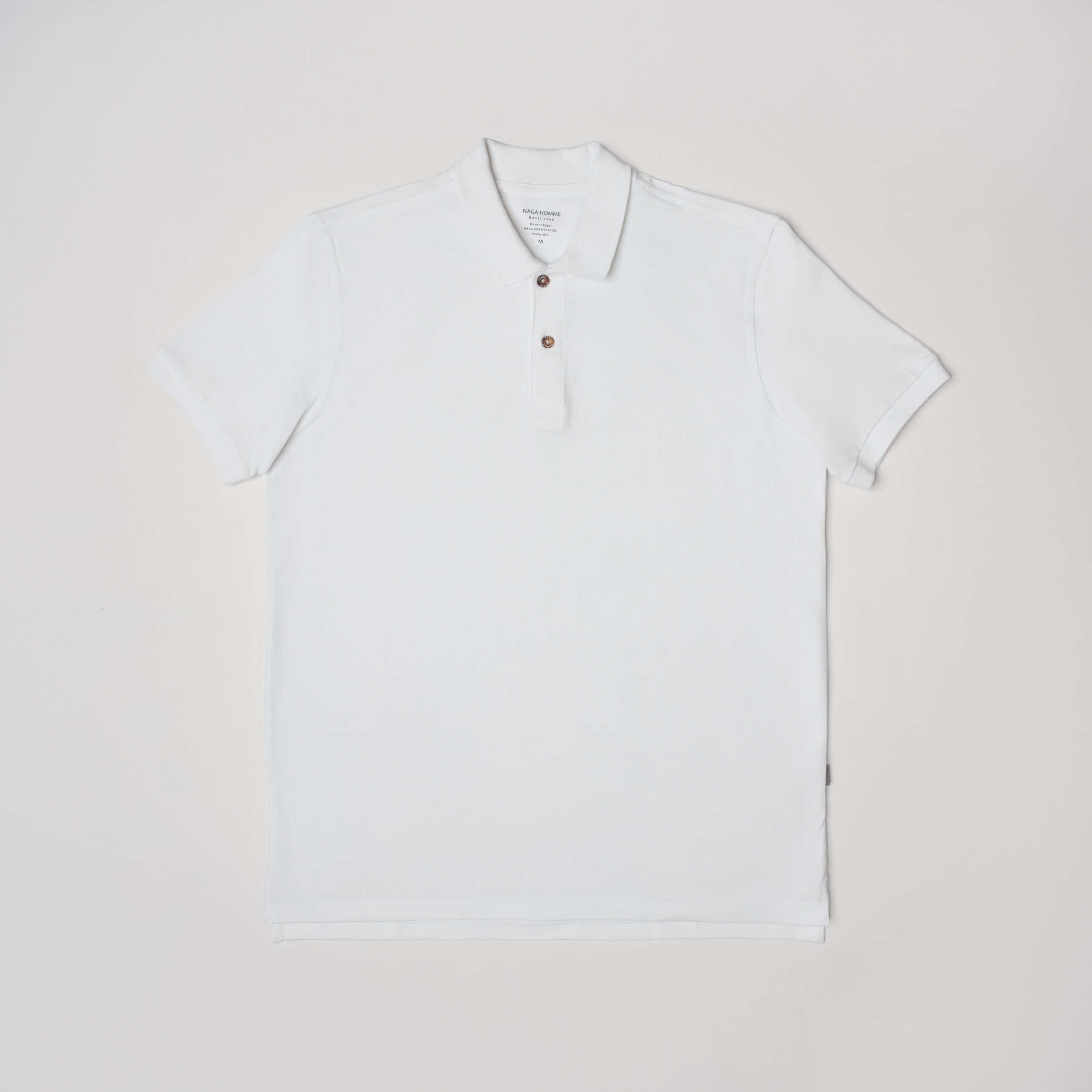 White Plain Short Sleeves Polo(103) - nagahomme