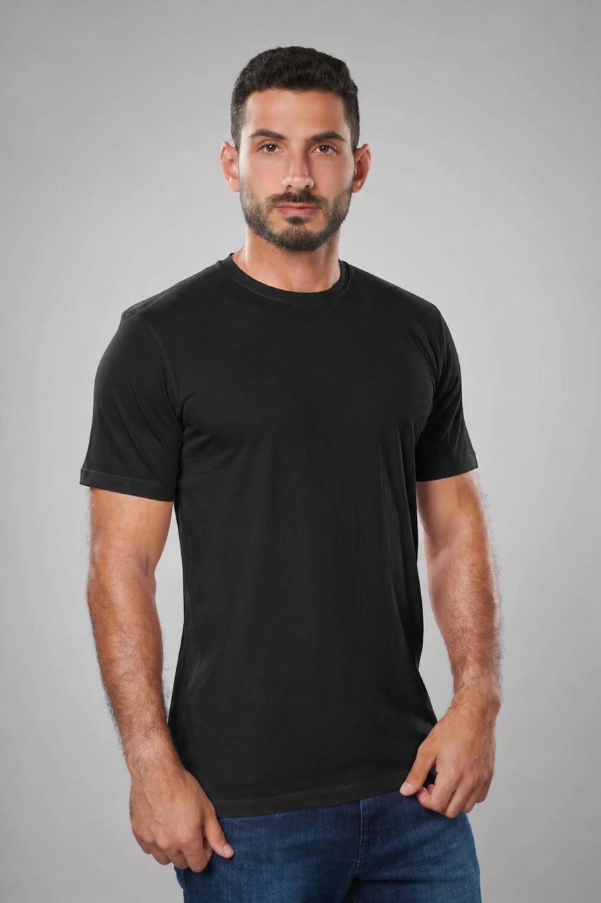 Plain Short Sleeves Round Neck(03)